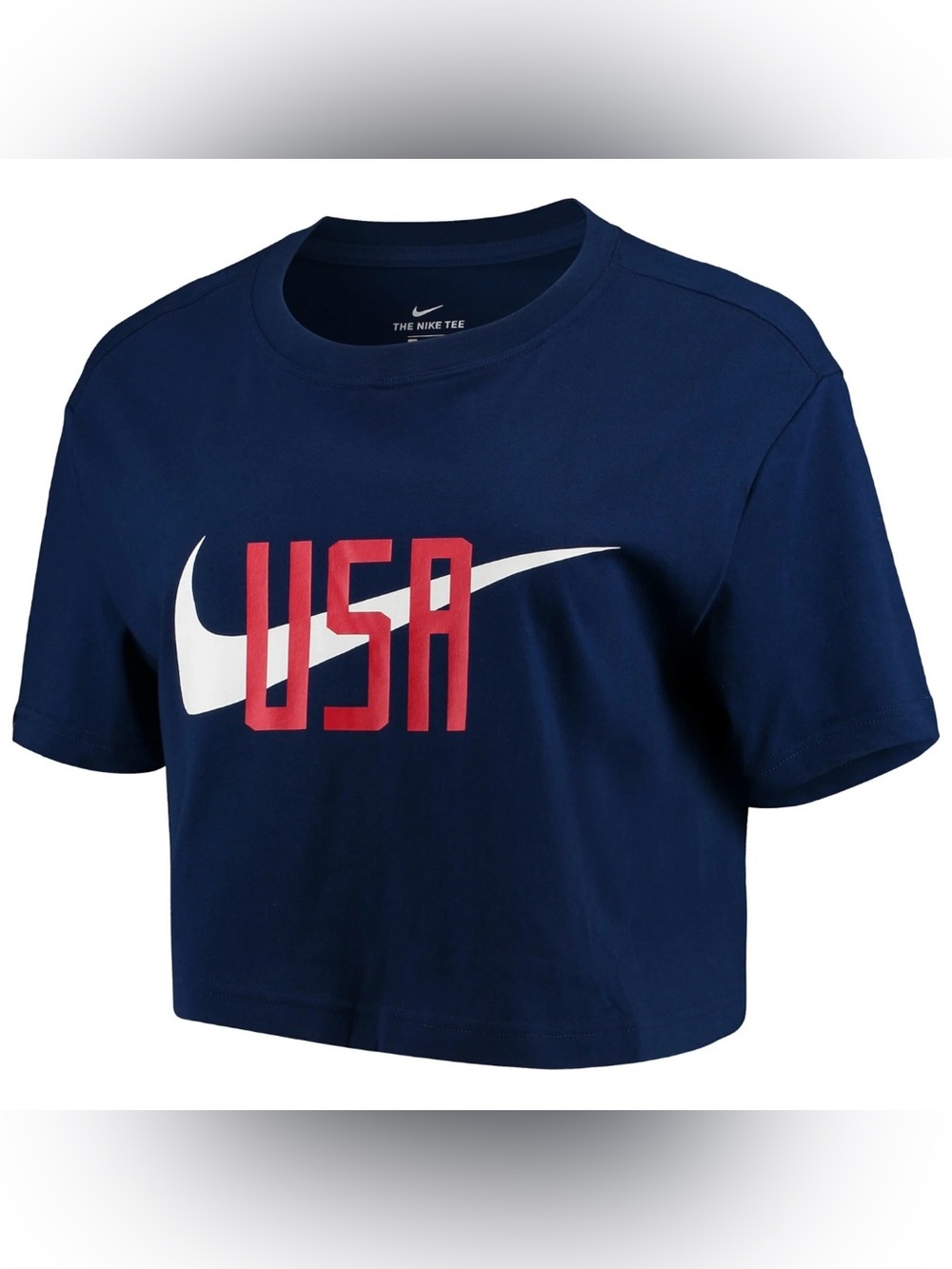 Nike USA Team Cropped T-Shirt Women’s size L Navy